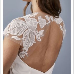 Amsale lace back dress! Never worn, tags on, never altered!